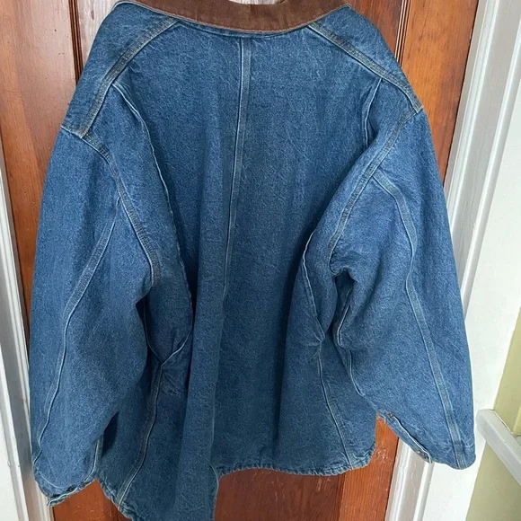 SOLD-Carhartt Men's Blanket Lined Chore Jacket with Corduroy Collar-SOLD- - Picture 2 of 7